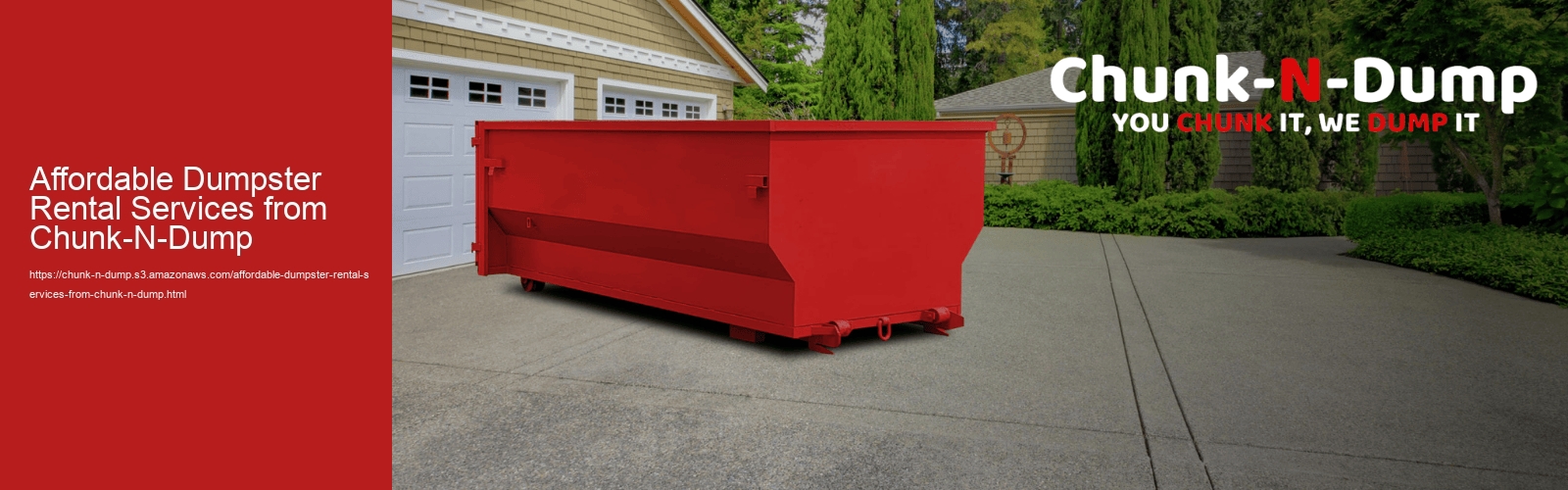 Affordable Dumpster Rental Services from Chunk-N-Dump